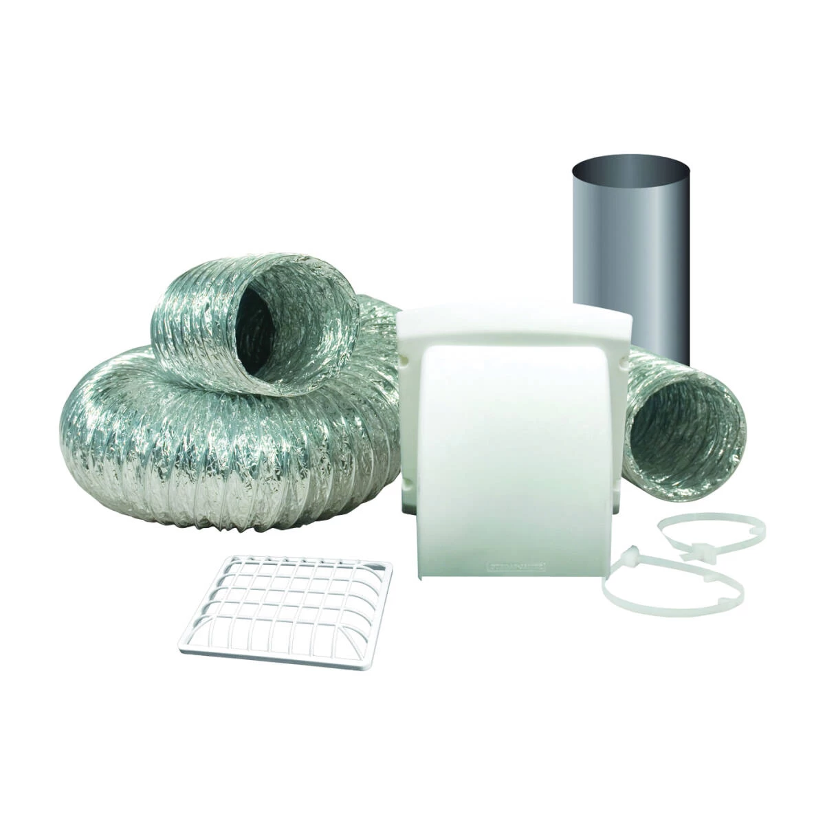 White Promax Dryer Vent Kit, 4-Inch X 8-Inch Duct 3 White Promax Dryer Vent Kit, 4-Inch X 8-Inch Duct