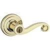 Lido Polished Brass Keyed Entry Lever Lockset -Home-Building Hardware 100010811 DET