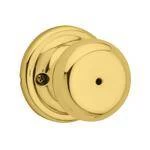 Signature Series Juno Privacy Door Knob, Polished Brass