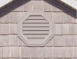 22-Inch White Octagon Gable Vent