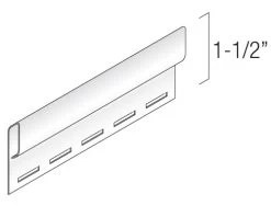1-1/2-Inch White Vinyl Undersill Trim