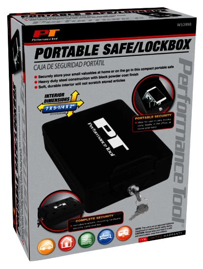 Portable Steel Safe Lockbox 4 Portable Steel Safe Lockbox - Image 2