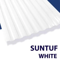 Suntuf Polycarbonate Panel 12 Ft X26 White Opal