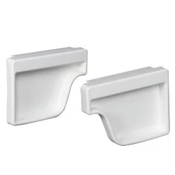 White Vinyl K-Style End Cap Set