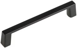 Richelieu 4-Inch Matte Black Contemporary Metal Cabinet Pull