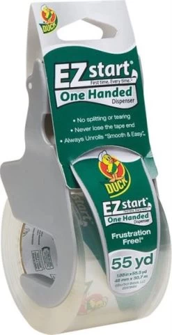 1.88-Inch X 55.5-Yard Duck Ez Start Packaging Tape With One-Hand Dispencer