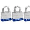Master Lock 1-1/2-Inch Keyed Alike Padlock 4-Pack -Home-Building Hardware 2015139