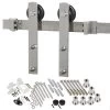 8-Foot Stainless Steel Straight Strap Barn Door Hardware Kit