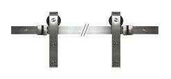 Nickel Barn Door Hardware For 72-Inch Door
