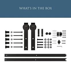 Matte Black Classic 72-Inch Barn Door Track And Hardware Kit