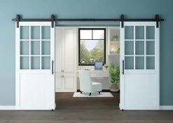 72-Inch Matte Black Designer Interior Barn Door Kit -Home-Building Hardware 2147999 ep 1635218225 6