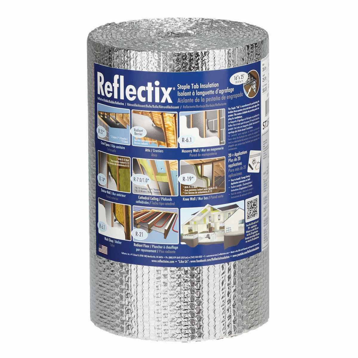 16 In X 25 Ft Staple Tab Double Reflective Double Bubble Insulation ( Sold By The Roll) 8 16 In X 25 Ft Staple Tab Double Reflective Double Bubble Insulation ( Sold By The Roll) - Image 6