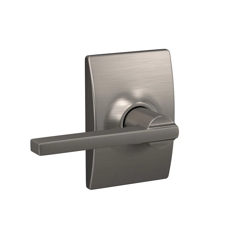 Satin Nickel Latitude Hall And Closet Passage Lever With Century Trim 4 Satin Nickel Latitude Hall And Closet Passage Lever With Century Trim - Image 2