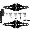 Black Steel Heavy-Duty Deluxe Hinge Gate Kit