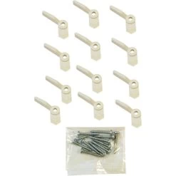 White Nylon Turn Buttons With Screws 12-Pack