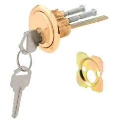 Rim Cylinder Lock Kwikset/Weiser With Brass Face