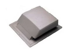 Roof Vent Slant Back Plastic Gray