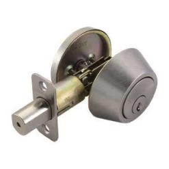 Satin Nickel Single Cylinder 2-Way Adjustable Deadbolt