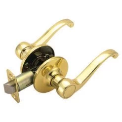 Polished Brass Scroll 2-Way Adjustable Passage Lever