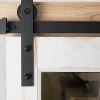 Bent Black Strap Sliding Barn Door Hardware