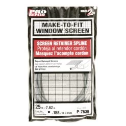 25-Foot .155 Diameter Gray Vinyl Screen Retainer Spline