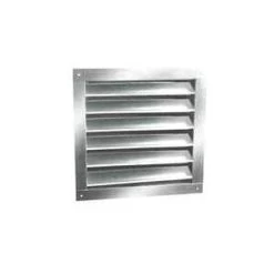 30-Inch X 24-Inch Rough Opening Silver Aluminum Dual Louver