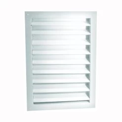 30-Inch X 24-Inch Rough Opening White Aluminum Dual Louver