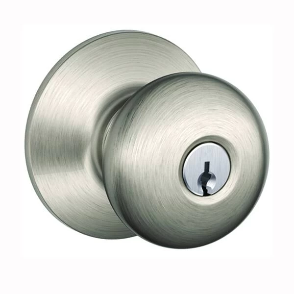 1-3/8 To 1-3/4-Inch Thick Door Satin Nickel Brass/Zinc Keyed Entry Knob 3 1-3/8 To 1-3/4-Inch Thick Door Satin Nickel Brass/Zinc Keyed Entry Knob