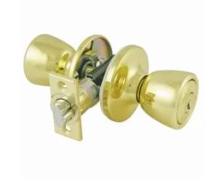 Polished Brass Tulip Entry Lockset