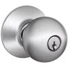 Satin Chrome Orbit Entry Knob -Home-Building Hardware 6786925
