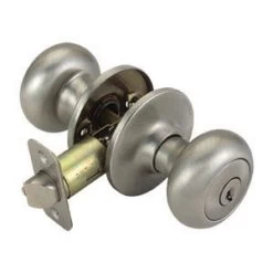 Satin Nickel Cambridge 2-Way Adjustable Entry Door Knob