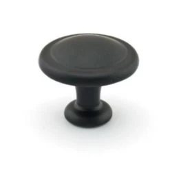 Richelieu 32mm Matte Black Traditional Metal Knob