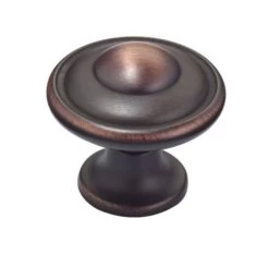 Richelieu 30mm Brushed Oil Rubbed Bronze Traditional Metal Knob