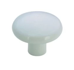 Richelieu 1-1/4-Inch White Functional Plastic Knob