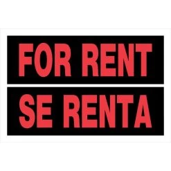 Hillman 8 X 12-Inch For Rent/Se Renta Sign
