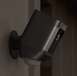 Ring Black Battery-Powered Security Camera With LED Spotlights And Siren