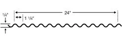 10-Foot 1-1/4 Corrugated Metal Roofing Panel, 29-Gauge