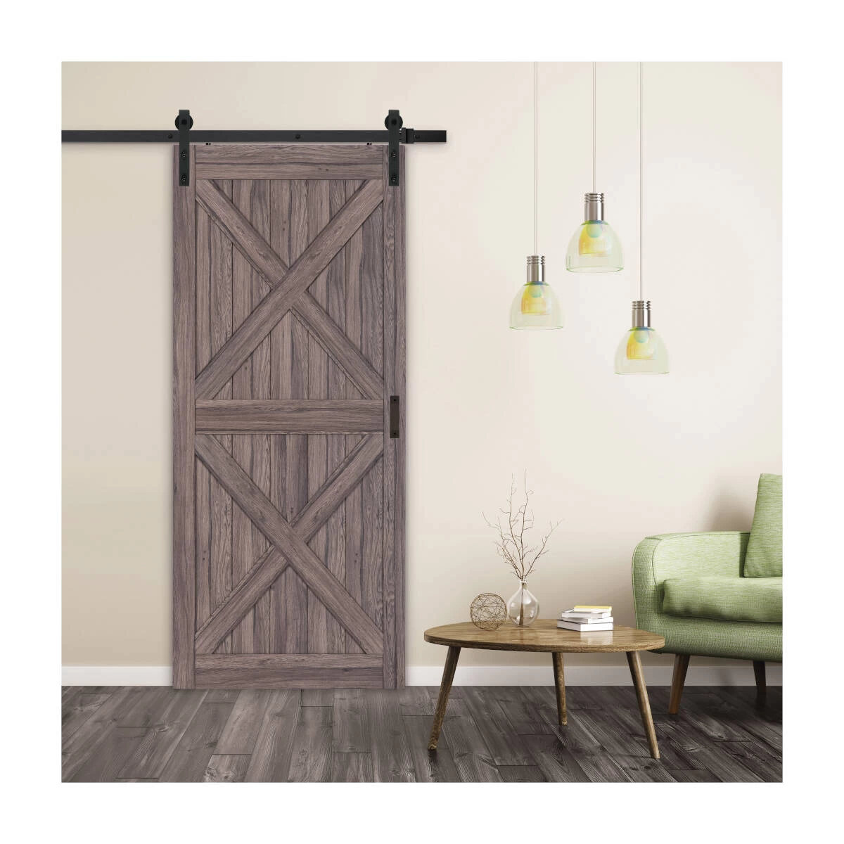 36 X 84 X 1-3/8-Inch Thick Gunstock Barn Door
