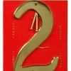 Hillman #2 - 4 In Traditional Solid Brass House Numbers -Home-Building Hardware 847044
