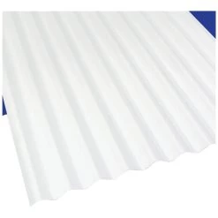 12-Foot X 26-Inch White PVC Corrugated Roofing Panel