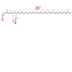 8-Foot Galvanized 30-Gauge Corrugated Panel -Home-Building Hardware Corrugated30G1.25panel