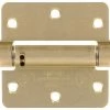 4 In - 1/4 In Round Corner Satin Brass Spring Hinges - Adjustable -Home-Building Hardware HillmanGroup 1375090530 54 1008
