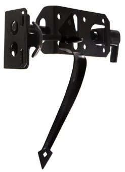 Ornamental Thumb Latch - For In-Swinging & Out-Swinging Gates Up To 3 In Thick Black