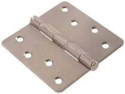 Residential Door Hinges 1/4 In Round Corner - Full Mortise - Removable Pin