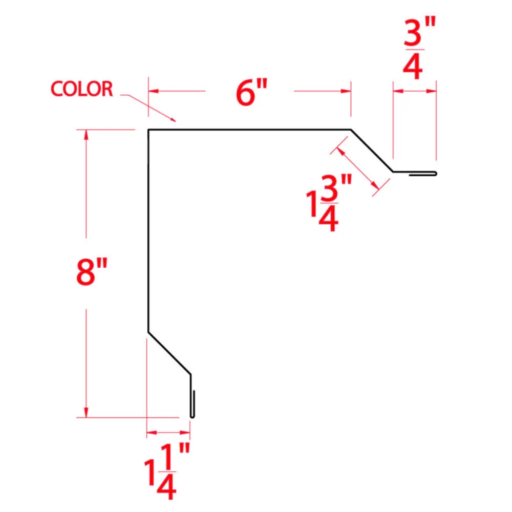 20-Foot X 3-Inch 26-Gauge Rake And Corner Trim 6 20-Foot X 3-Inch 26-Gauge Rake And Corner Trim - Image 4
