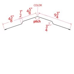 10-Foot X 3-Inch Galvanized Ridge Cap -Home-Building Hardware RidgeCaptrimHI 1