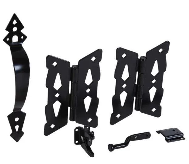 Black Decorative Butterfly Gate Hardware Kit 6 Black Decorative Butterfly Gate Hardware Kit - Image 4
