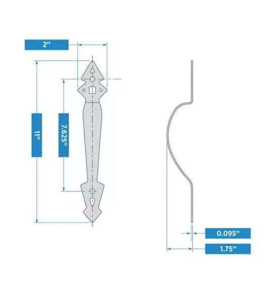 Black Decorative Butterfly Gate Hardware Kit 11 Black Decorative Butterfly Gate Hardware Kit - Image 9