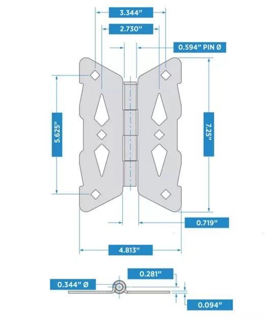 Black Decorative Butterfly Gate Hardware Kit 10 Black Decorative Butterfly Gate Hardware Kit - Image 8