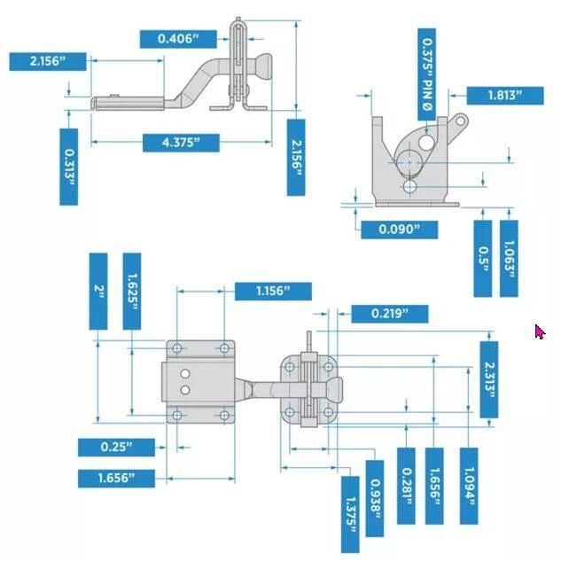 Black Decorative Butterfly Gate Hardware Kit 9 Black Decorative Butterfly Gate Hardware Kit - Image 7